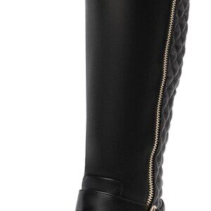 Women's Knee-High Boots Comfortable Chunky Block Heel Round Toe Side Zipper Ridi